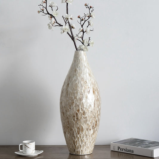 Shell Paster Olive Vase