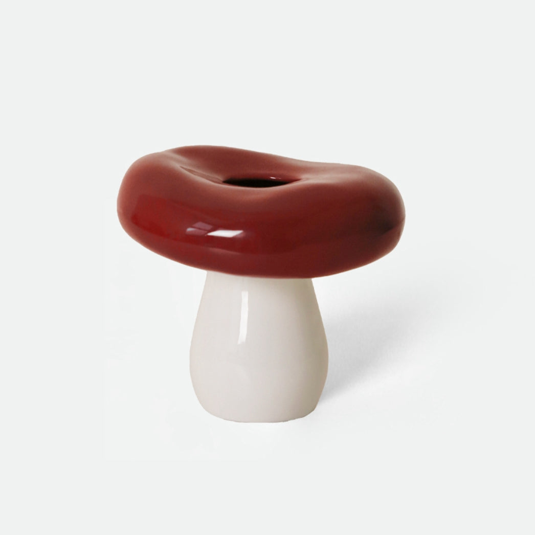 Burgundy Mushroom Vases