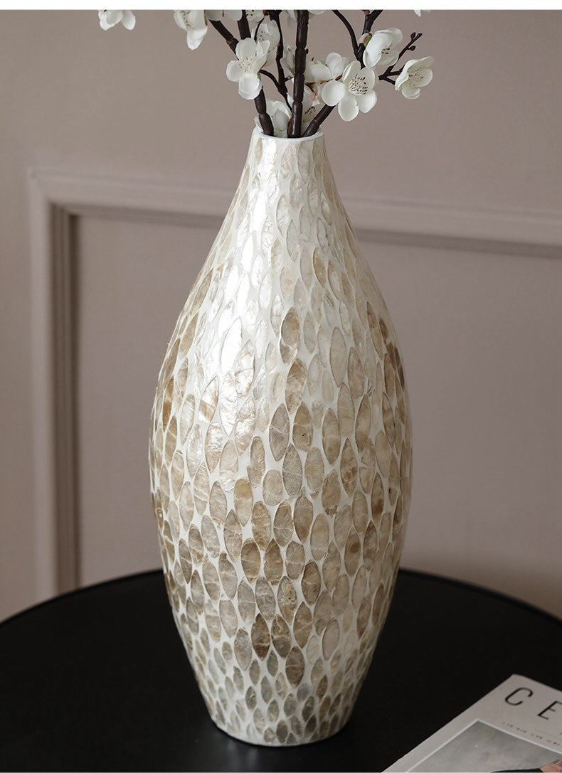 Shell Paster Olive Vase