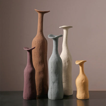 Morandi Textured Glaze Abstract Vases