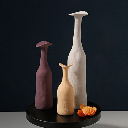 Morandi Textured Glaze Abstract Vases