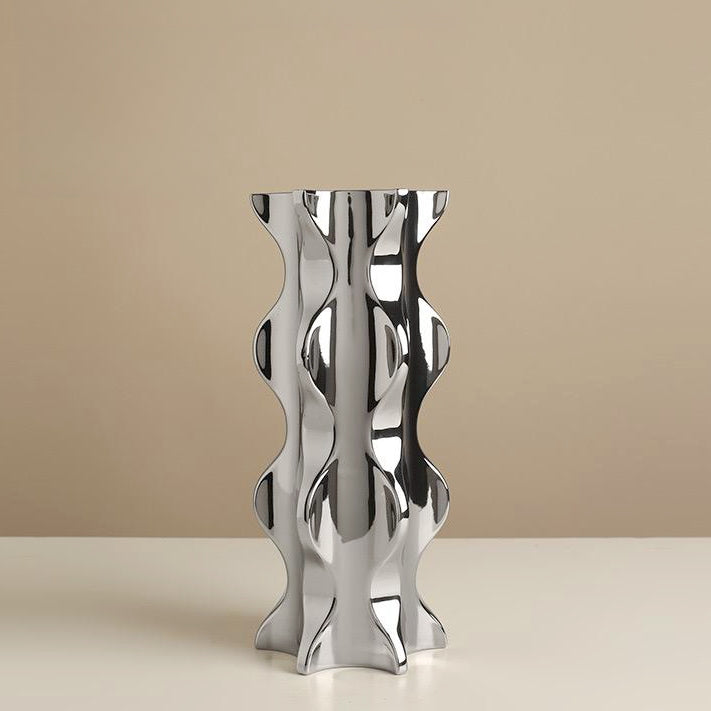 Modern Silver Plated Vases