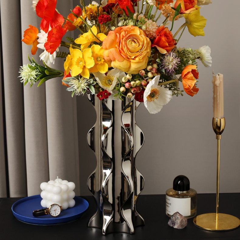 Modern Silver Plated Vases