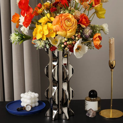 Modern Silver Plated Vases