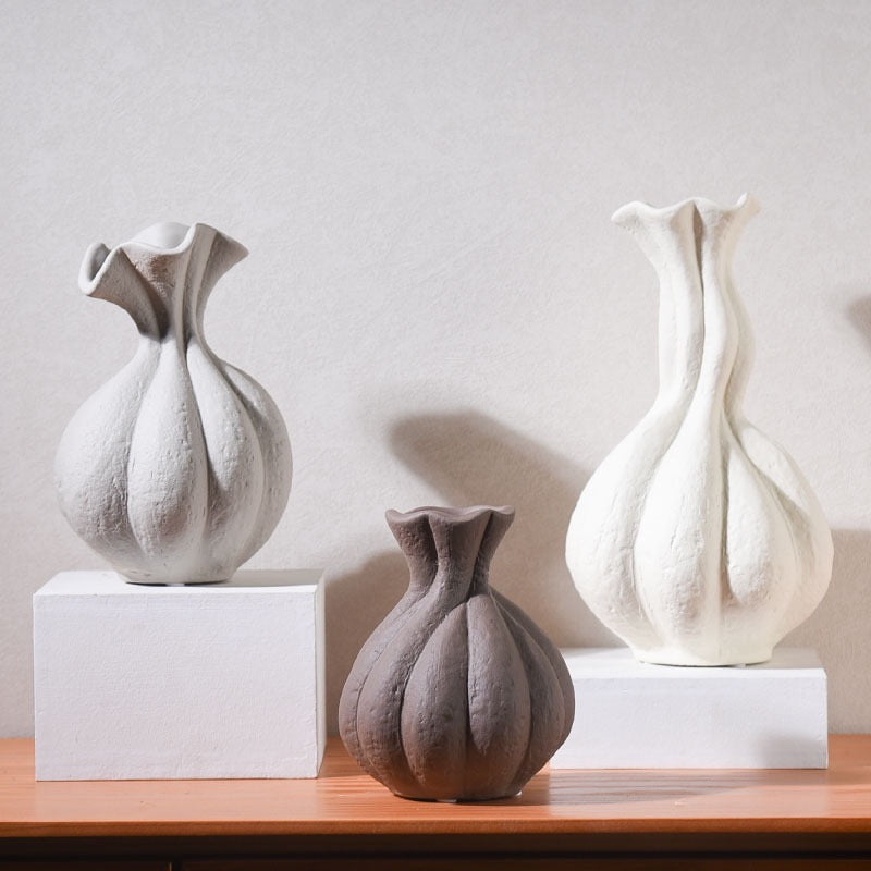 Wabi Sabi Textured Muddy Vases