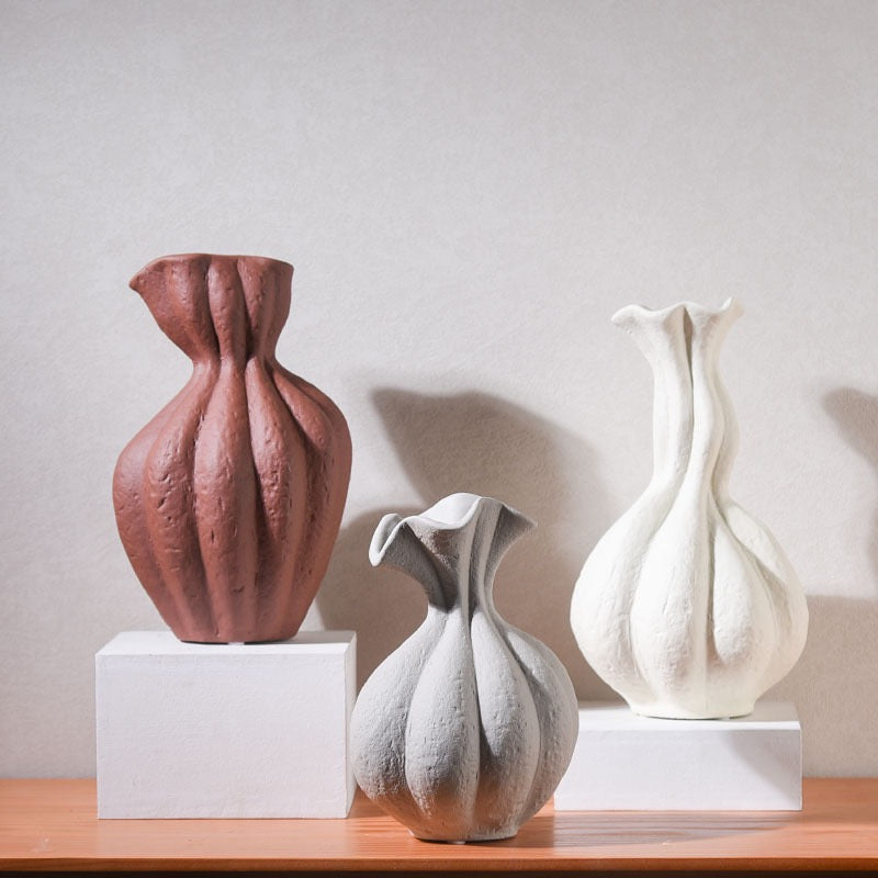 Wabi Sabi Textured Muddy Vases