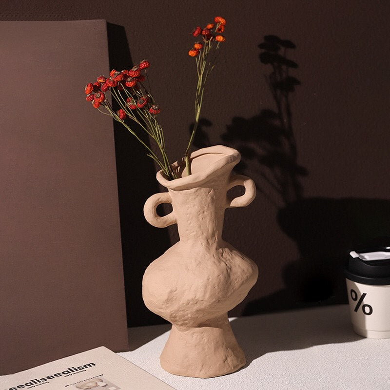 Natural Maillard-Themed Pottery Vases