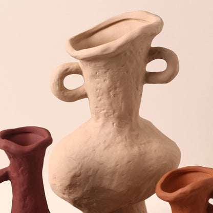 Natural Maillard-Themed Pottery Vases