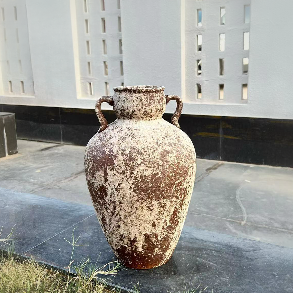 Retro Distressed Wabi Sabi Vase