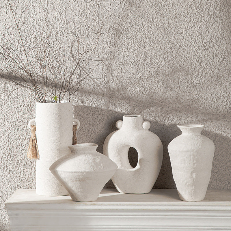 Simplism Wabi Sabi White Ceramic Vases