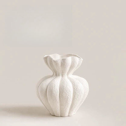 White Ceramic Wabi Sabi Vase – Flower Boutique Shape