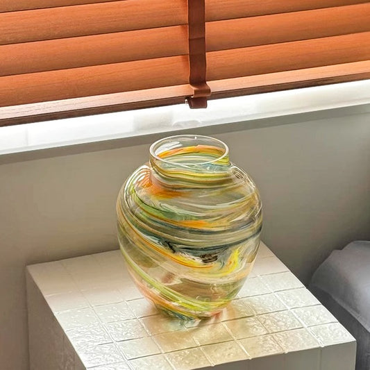 Earthy Tone Sleek Glass Vase