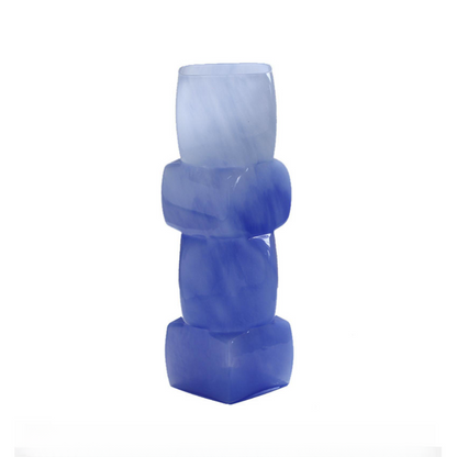 Stacked Cubical Glass Vase